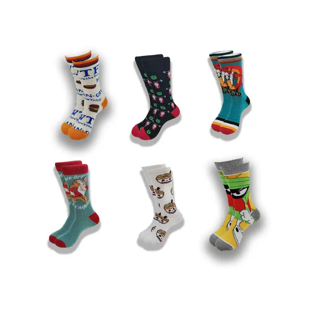 

Autumn and Winter Men's Socks Cartoon Movie Characters Funny Novel Street Style High Quality Comfortable Crew Middle Tube Socks