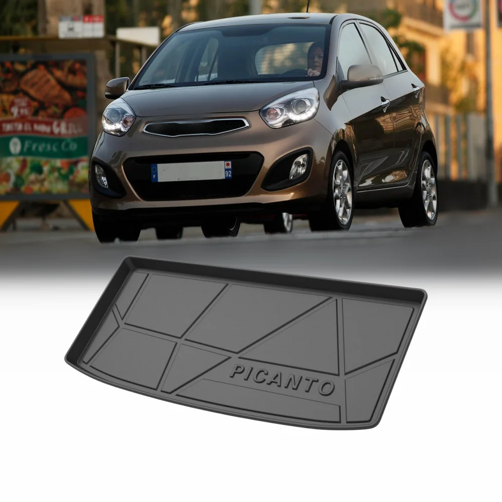 

Коврик из ТПЭ для хранения, коврик для заднего багажника для KIA Picanto 2012 2013 2014 2015-2020, водонепроницаемый защитный вкладыш, поднос для багажника, напольный коврик