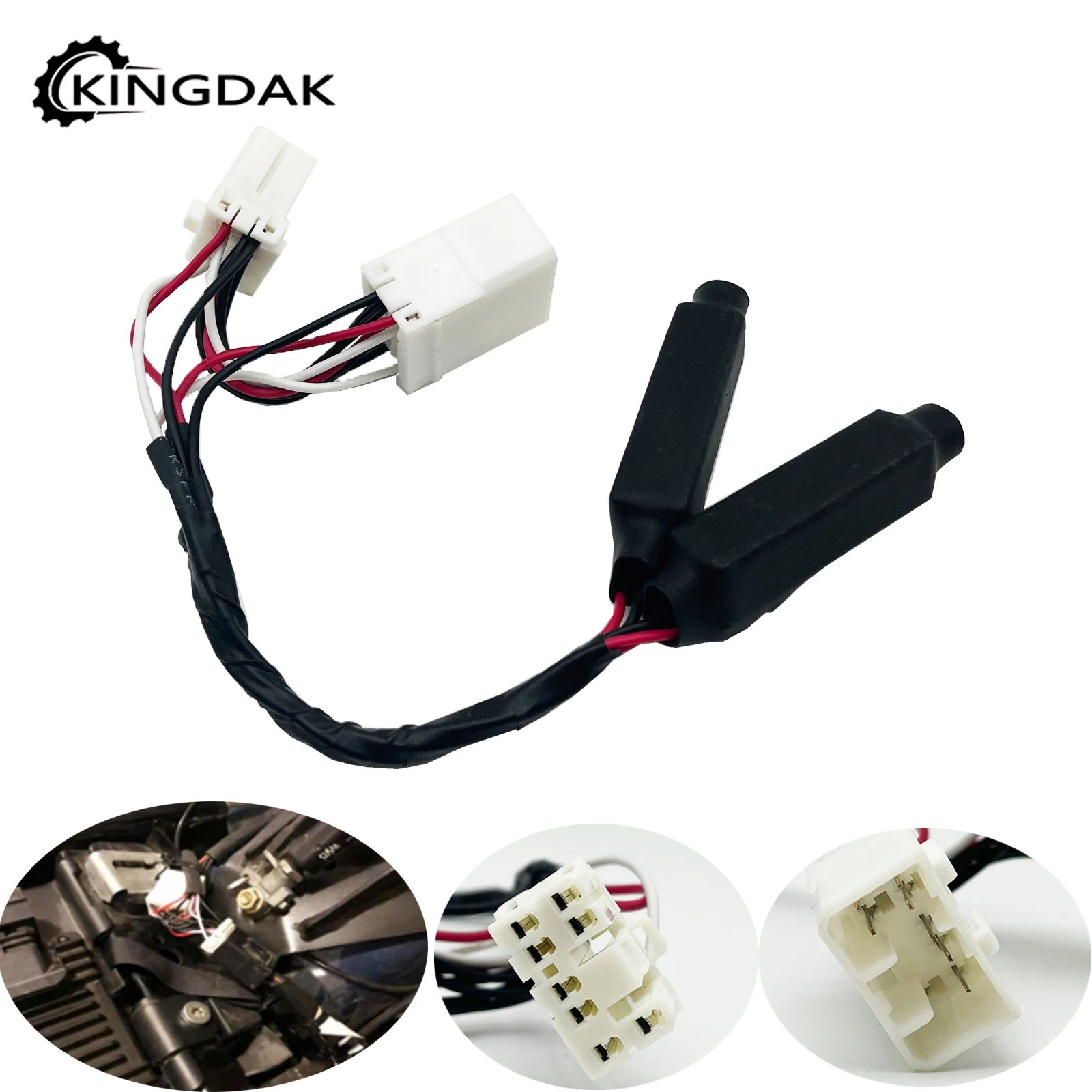 

1x светодиодный мигалка для мотоцикла, указатели поворота, эквалайзер, резистор, вилка для Harley Road King Electra Street Glide FLHR FLHX