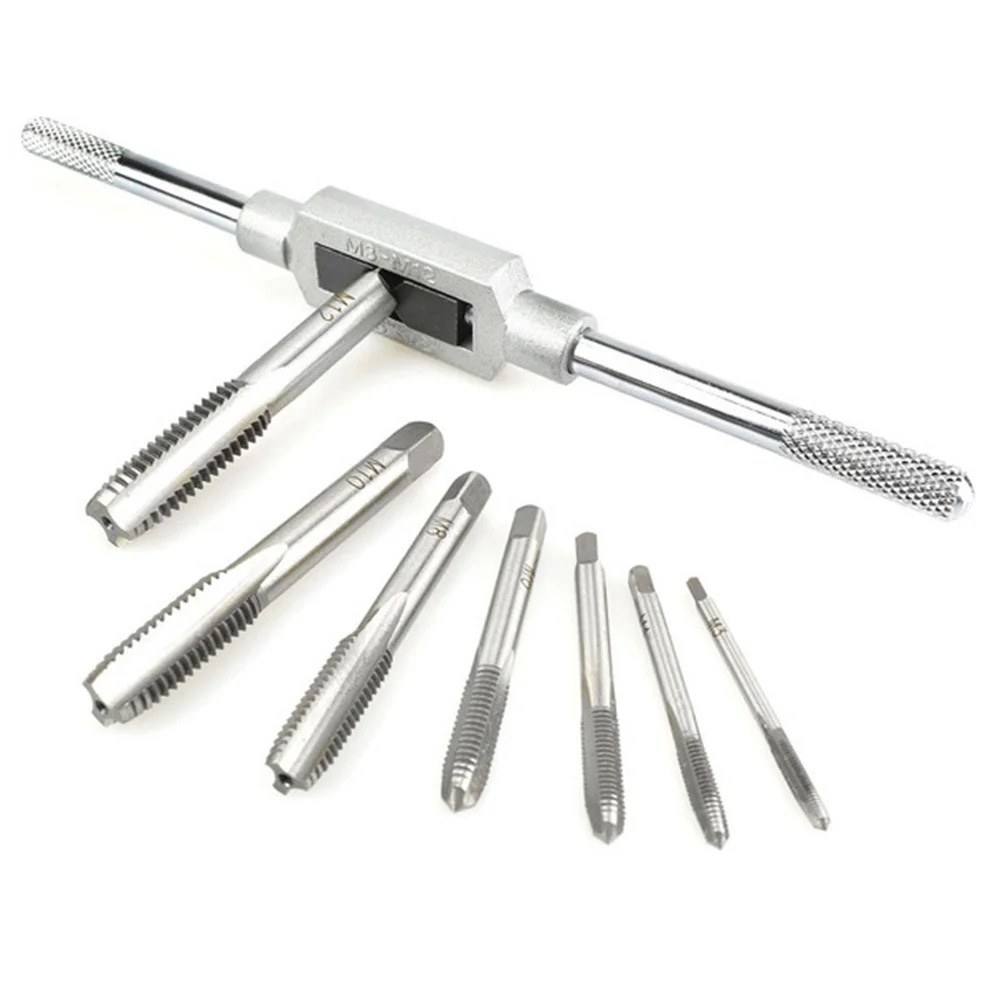

8pcs Hand Tool Multifunction Professional Auto Repair Hardware Metric Combination Bearing Steel Durable Tap Die Set