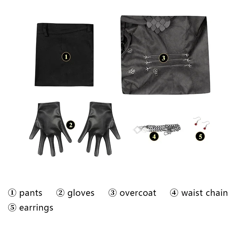 Костюм для косплея Rhaenyra из сериала черная униформа верховой езды костюм на