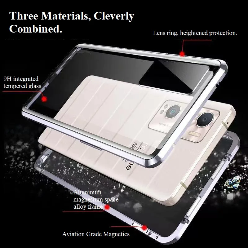 metal magnetic double sided tempered glass phone case all inclusive lens anti drop cover for realme gt master explorer edition free global shipping
