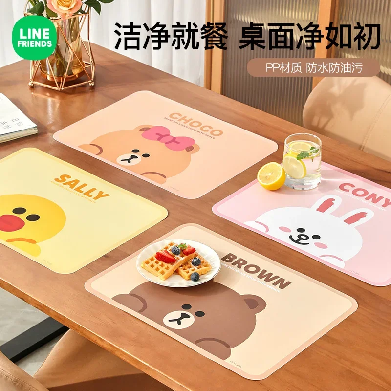 Изолированный коврик LINE FRIENDS для дома коричневый мультяшный противоожоговый