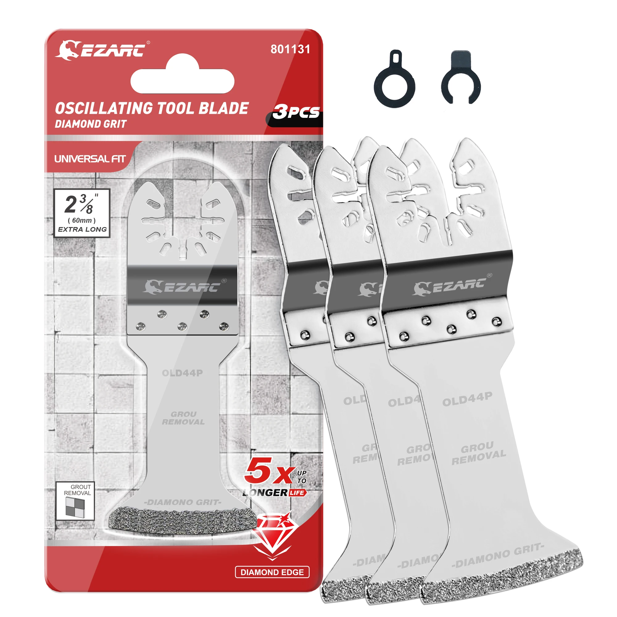 EZARC 3 шт. алмазные осциллирующие лезвия многофункциональный инструмент