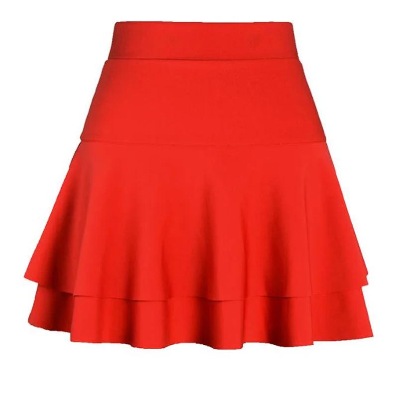 

Latin Dance Skirt Single Color Pleated Dancing Skirt 2022 Adult Women Dancing Half Skirt Collect Waist Flounces Hem Zipper