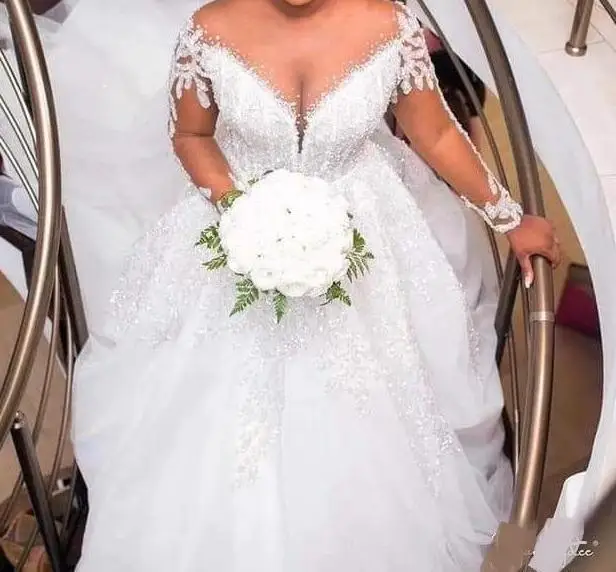 

High quality New fashion hot selling customize elegant women's wedding dress 2024