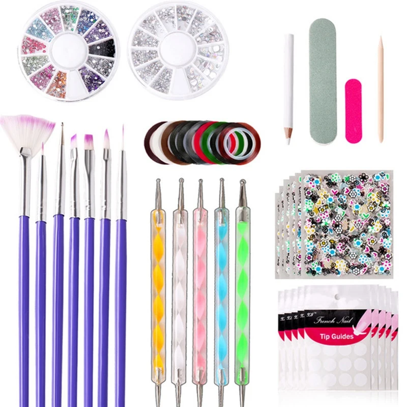 

Nail Art Tools Crystal Beads Bead Picker Dotted Pen Professional Manicure Brush Polishing Painting Pencil Uv Gel Nails