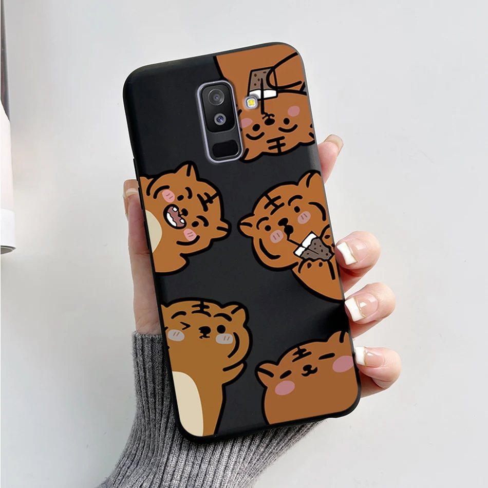 Чехол для Samsung Galaxy A6 Plus 2018 Женская задняя крышка мягкие силиконовые чехлы