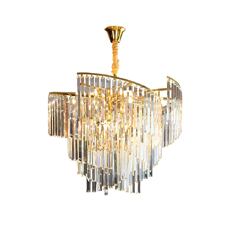 

Nordic Elegant Crystal Led Chandelier Decoration Maison Luxury Pendant Lamp Dimmable Lustres Home Decor for Foyer Living Room