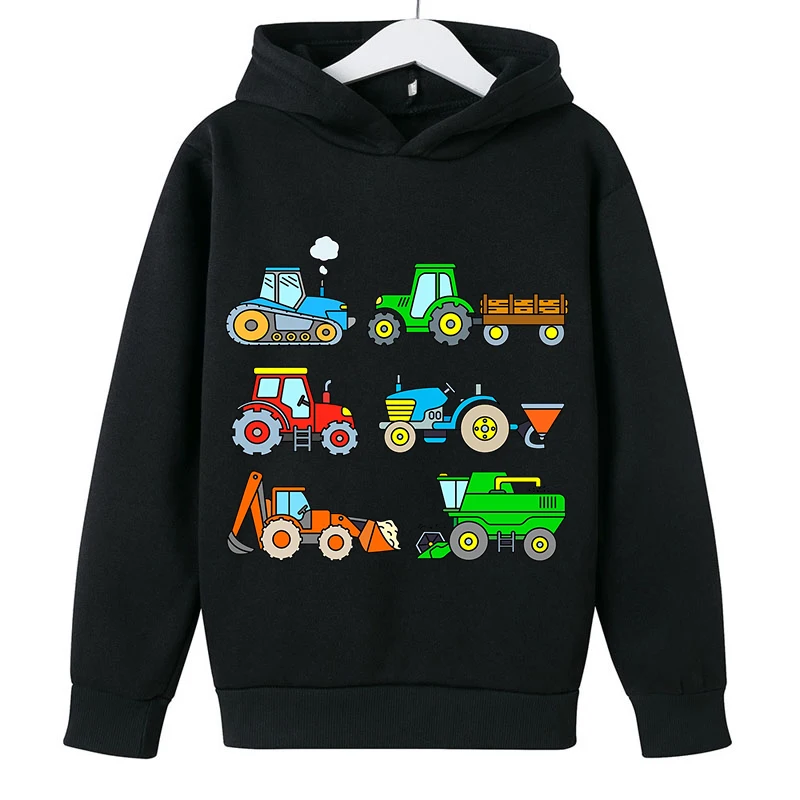 

2022 New CuteTractor by Samshirts Hoodies Teen Boys Children's Sweatshirt Girl Fashion Casual Hooded Pullover Baby Kids Clothes