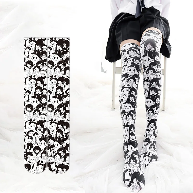 Anime Cute 3D Print Women Socks Cosplay Cartoons Socks Velet Over Knee Thigh High Stockings Comfortable Novelty Socks New