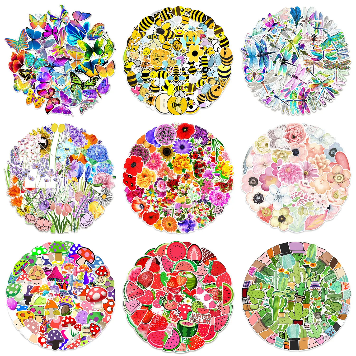 

A Variety of 50 Flowers and Plants Collection Graffiti Stickers Mobile Computer Water Cup Decorative Stickers Waterproof
