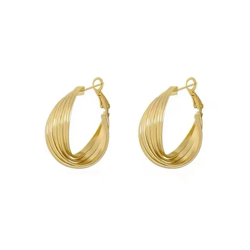 

European and American Exaggerated Earrings Geometric Twisted Face Earrings New Style Earrings Fashion Earrings Wholesale