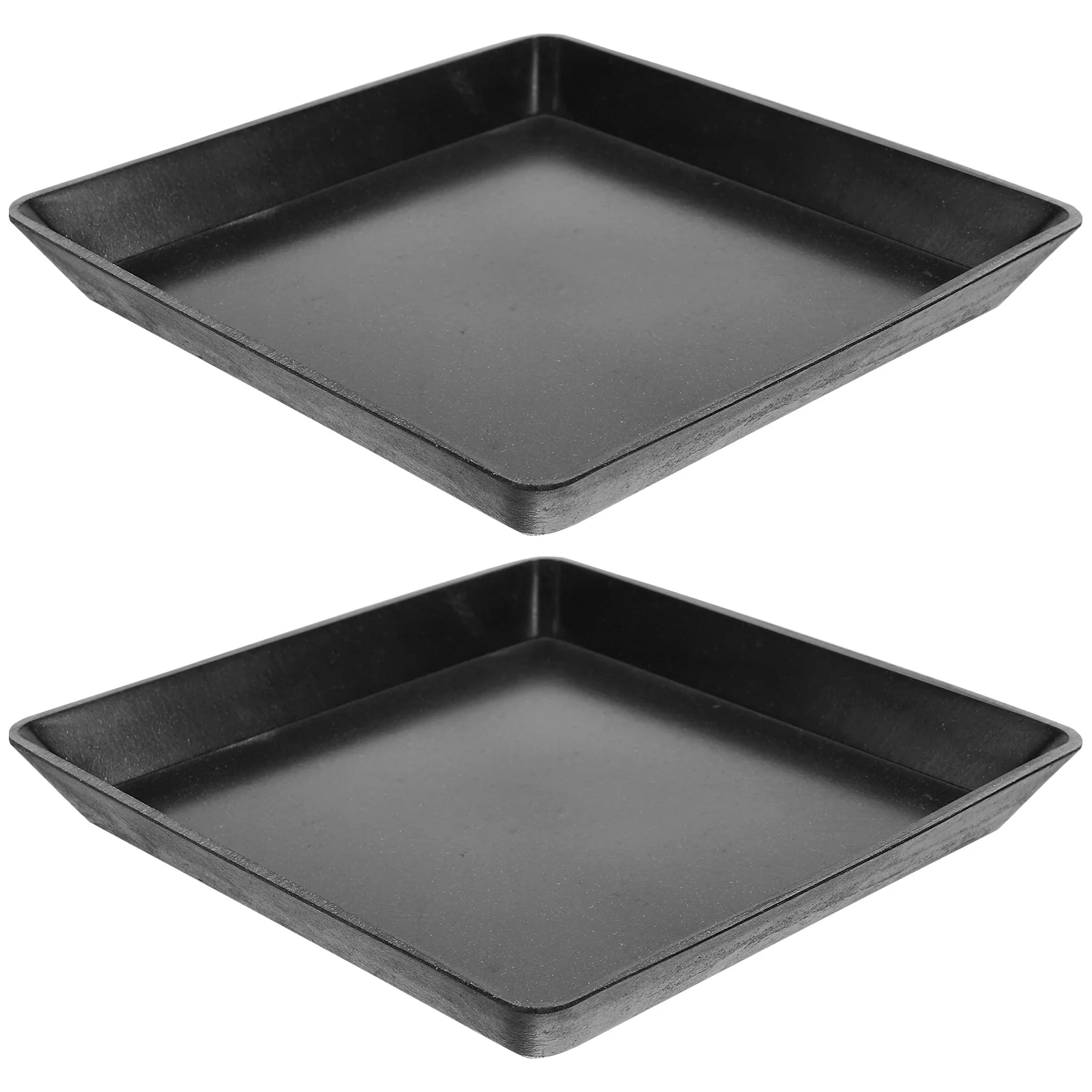 

2 Pcs Flower Pot Tray Flowerpot Accessory Coasters Plate Creative Small Plastic Container Water