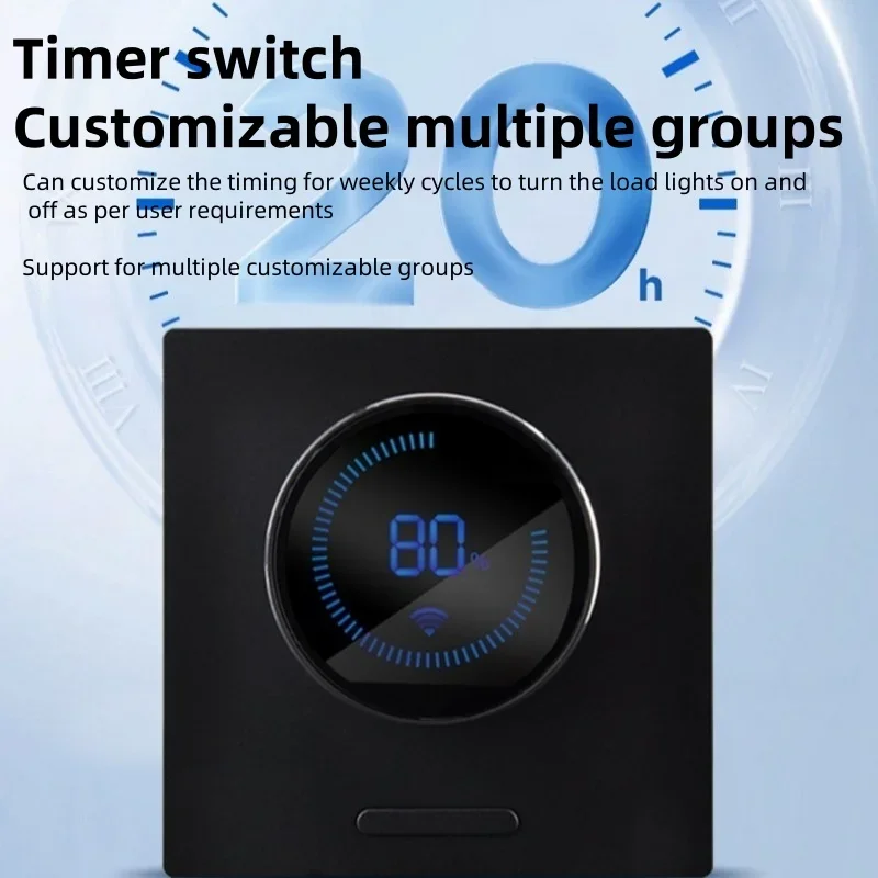Фото Умная панель диммера Zigbee Tuya 86, ручка типа, регулировка яркости света, приложение для голосового управления, дистанционное управление, ЖК-дисплей №5