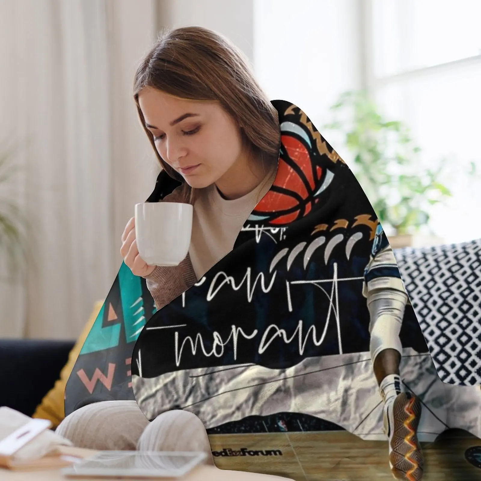 Одеяло Ja Morant 12 плакаторизованное Dunk тяжелые декоративные кровати клетчатые