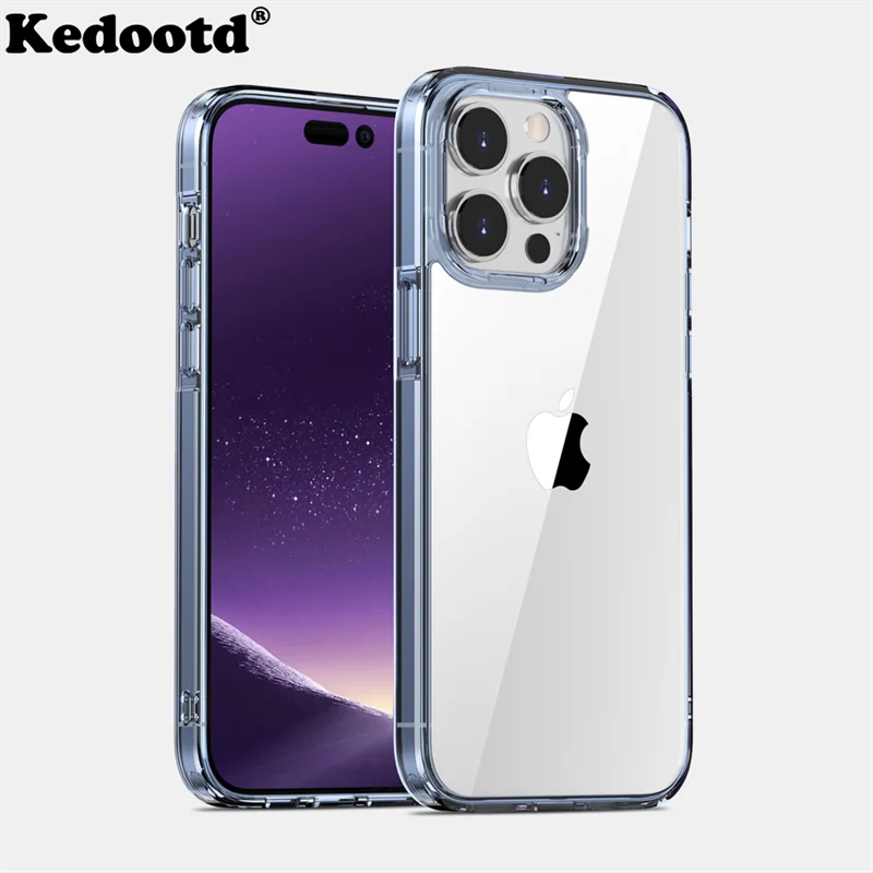

Прозрачный кристально глянцевый чехол для iPhone 14 13 12 Pro Max Mini Plus 13Promax 14Promax ударопрочный бампер Жесткий ПК акриловый чехол