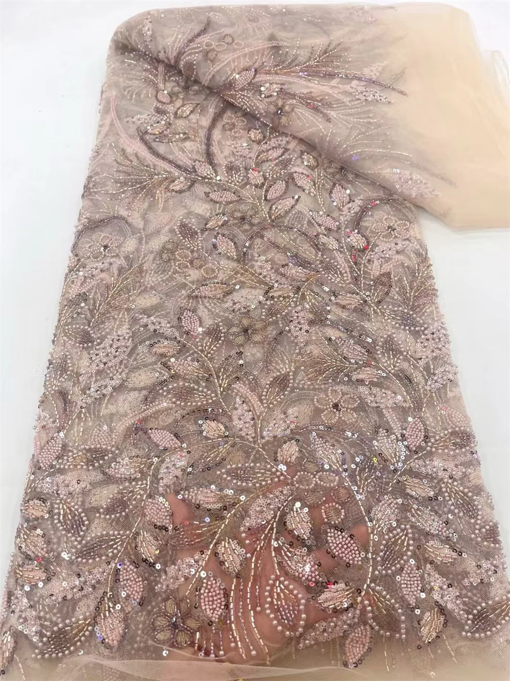 Роскошная африканская кружевная ткань с блестками и бисером 2024 высокое качество