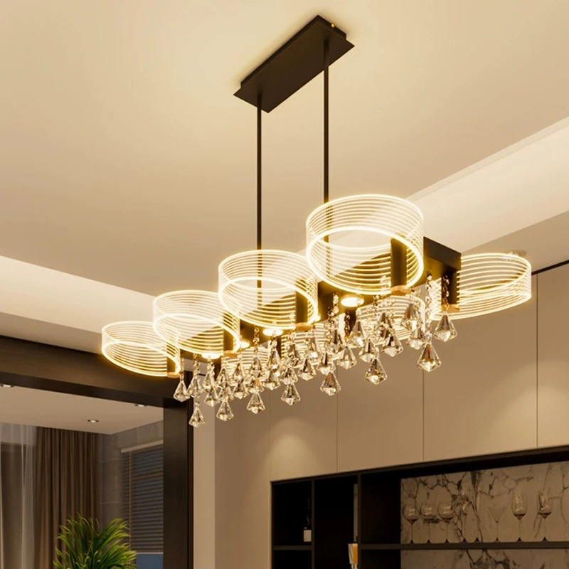 LED220V Скандинавская роскошная люстра для гостиной акриловый блеск украшение дома