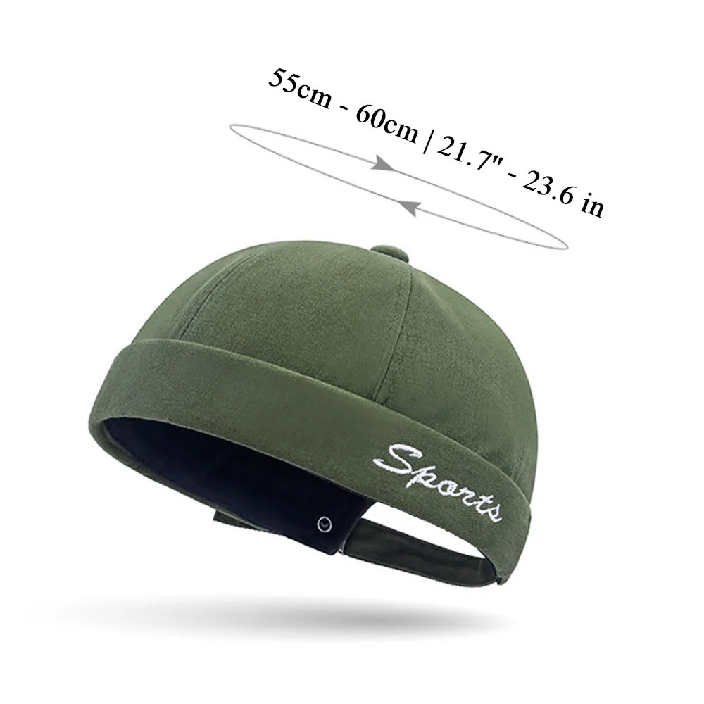 Винтажная регулируемая шляпа без полей уличная шапка-бини хлопковая ретро