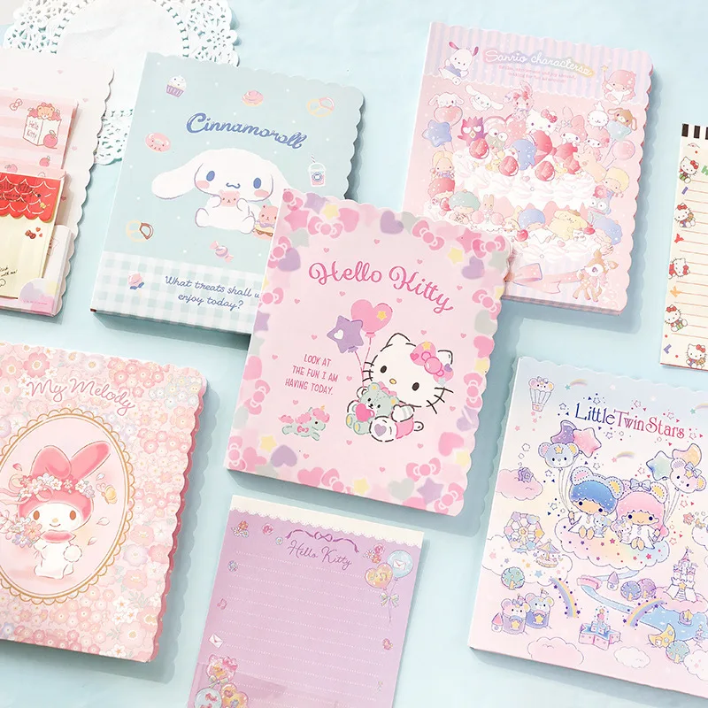 

New Sanrio Melody Cinnamoroll Sticker Set Kawaii Kitty Notebook Greeting Information Card Envelope Sticker Creative Gift