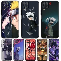 naruto anime akatsuki uchiha luxury phone case for samsung a32 a52 a52s a72 a02 a22 a03 a02s a03s a13 a53 a73 a23 a13 lite black