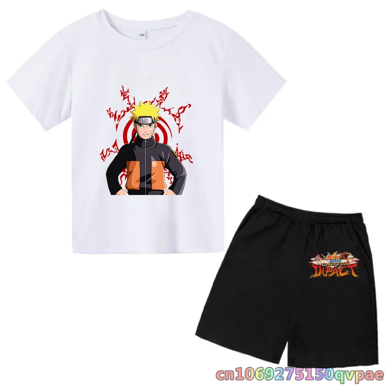 

Naruto T-shirt+Pants Two piece sets For Kids Suits harajuku Baby Boys Naruto Shorts Sleeve Summer Fashion Children Clothes