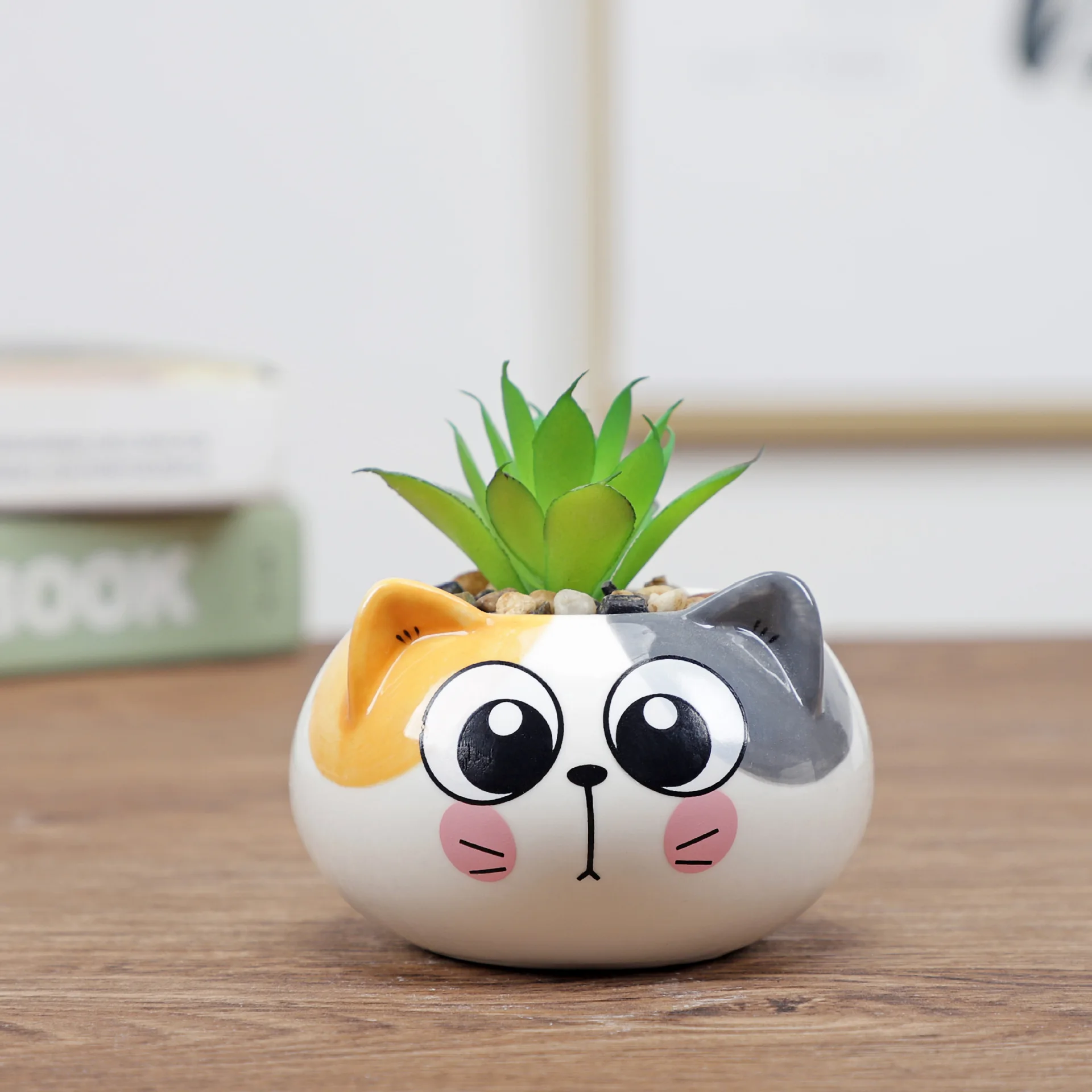 

Creative Cartoon Cute Animal Ceramic Succulent Flower Pot Craft Ornaments Fashion Green Plants Small Potted Plants Wholesale