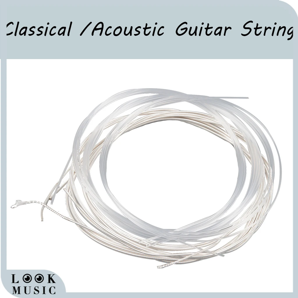 

Alice A108-N 6 Strings Classical Guitar Strings Set Clear Nylon Silver-Plated Copper Alloy Wound Normal Tension