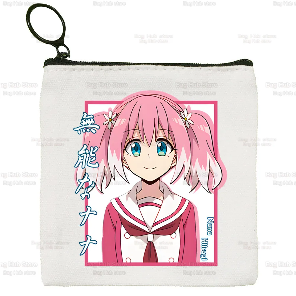 Talentless Nana Cute Mini Coin Purse Canvas Munou No Nana Student Wallet Hiiragi Nana Coin Case Zipper Hand Female Key Case
