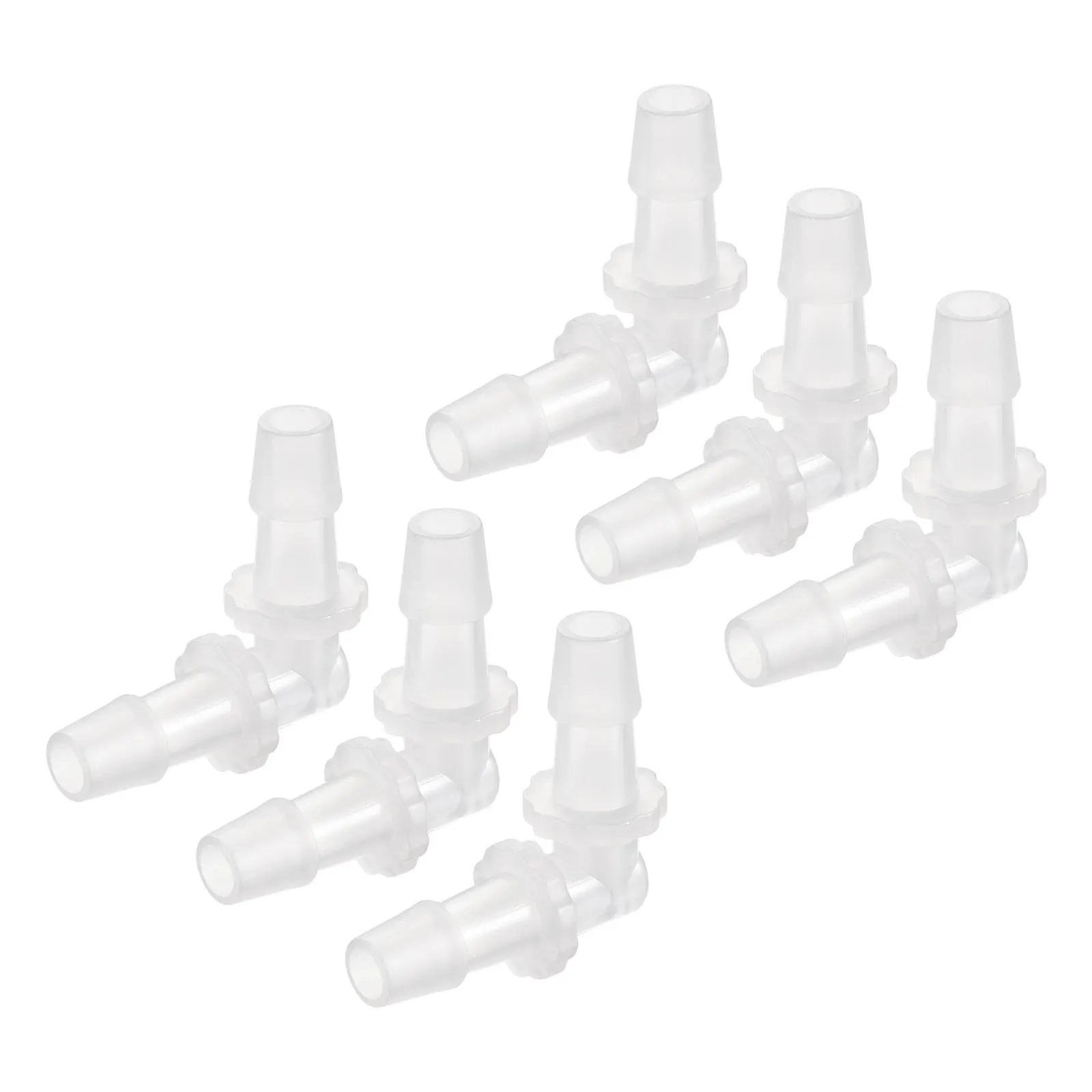 

Uxcell Barb Hose Fitting, 10.2mm Barbed Dia. Plastic Elbow Coupler Quick Connector Adapter, Pack of 6