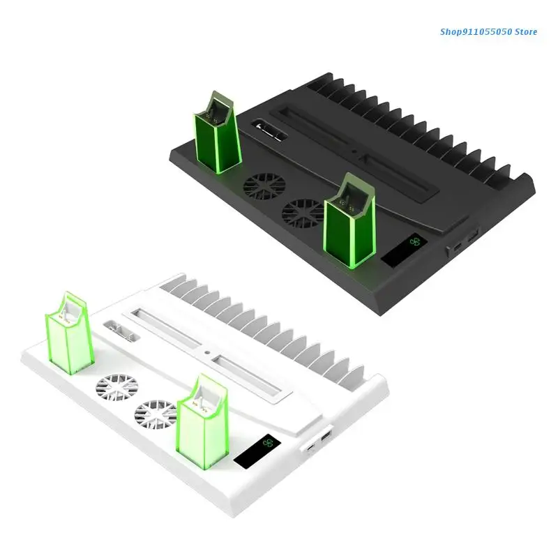 

C5AB Dual Controller Gamepad Consoles Charging Station Cooler Fan Holder ForPS5