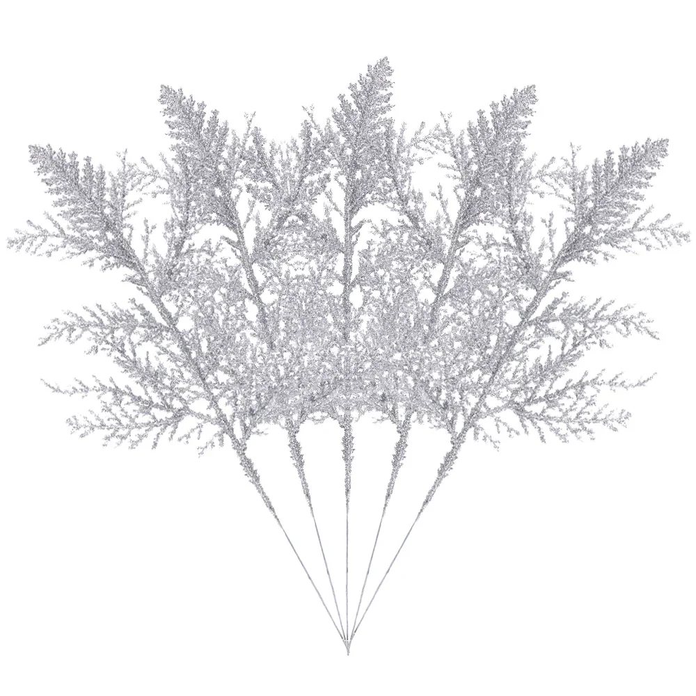 

Искусственные сосновые листья, 5 шт., золото, серебро