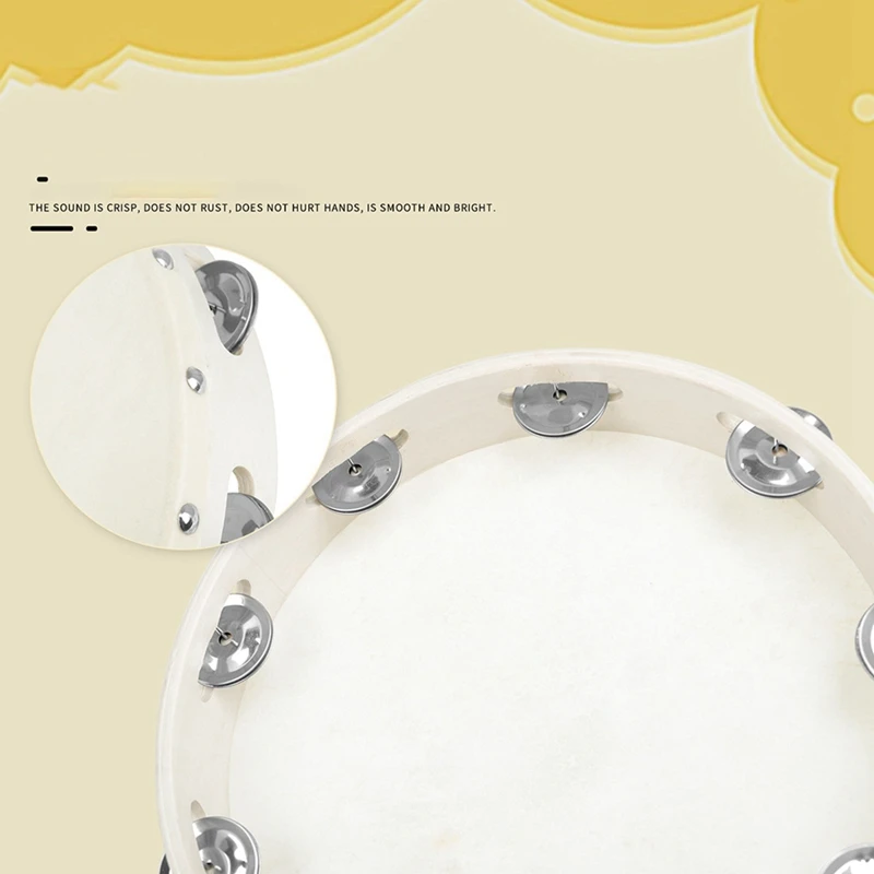 1 шт. 10-дюймовый ручной бубен имитация овчины барабан игрушка для раннего