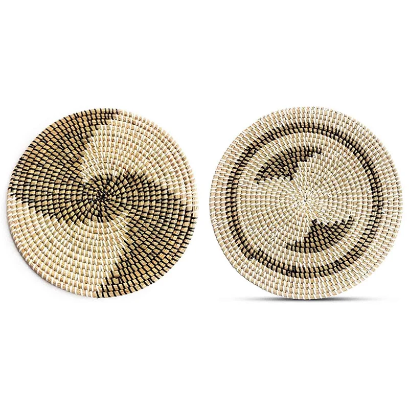 

Настенный декор из ротанга-настенная подвесная декоративная тарелка в стиле бохо-тканые подставки ручной работы для обеденного стола