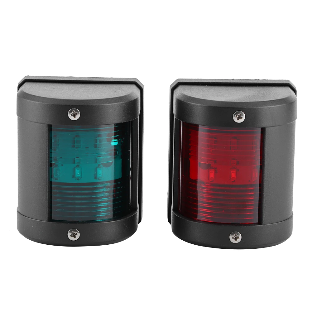 

Pair of IP66 Signal Lamp Red Green LED Navigation Warning Light for Marine Boat Yacht 12V