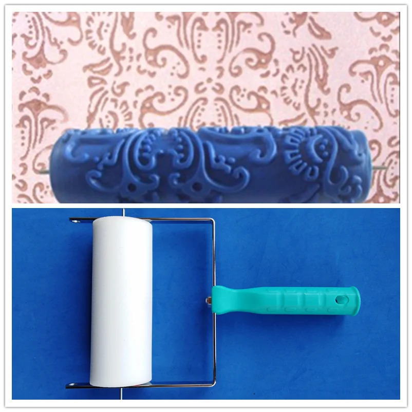 

Paint Roller Decoration Tool for Wall Pattern 7" Rubber Roller Brush Set 3D Pattern Wallpaper Room Decoration Machine Paint043C