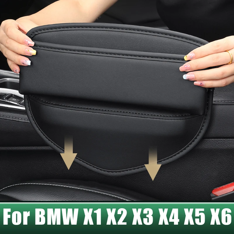 

Car Seat Crevice Slot Storage Box Gap Bag For BMW X1 X2 X3 X4 X5 X6 F25 F26 F39 F48 F15 F16 E53 E70 E71 E83 E84 G01 G02 G05 G06