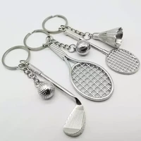 fashion alloy golfbadmintontennis chain pendant car keychain bag wallet decoration key ring gifts car key ring moto key chain