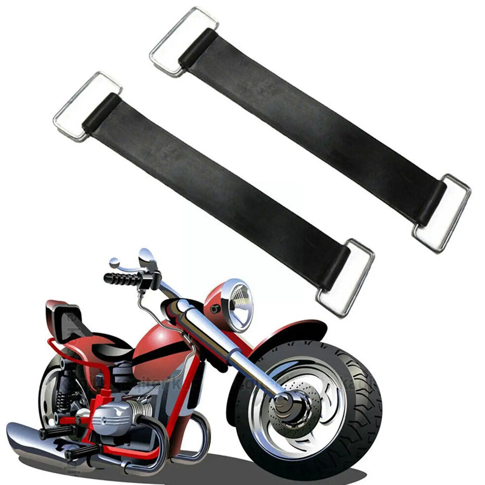 

1 шт. прочный резиновый ремешок для аккумулятора мотоцикла фиксированный держатель эластичный бандажный ремень растягивающийся для 18-23 см V7h8