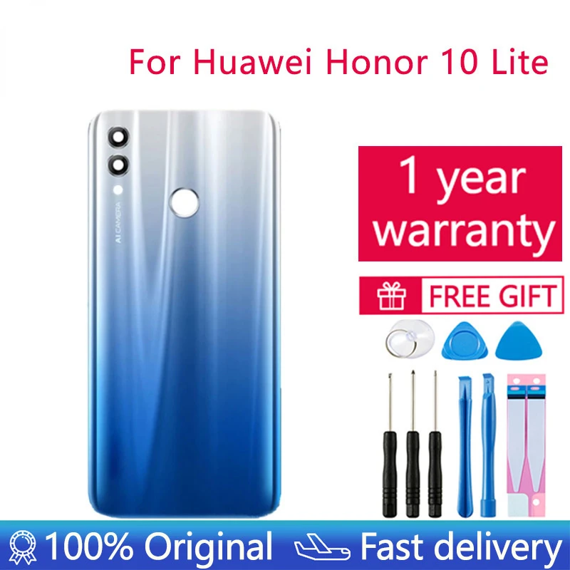 

Оригинальная задняя крышка батарейного отсека для Huawei Honor 10 Lite Honor 10 Lite, Задняя стеклянная крышка Honor10, задняя крышка корпуса, панель