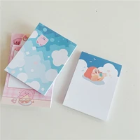 ins cartoon characters cute pink memo pad student creative kawaii mini notepad office message paper school stationery 50 sheets