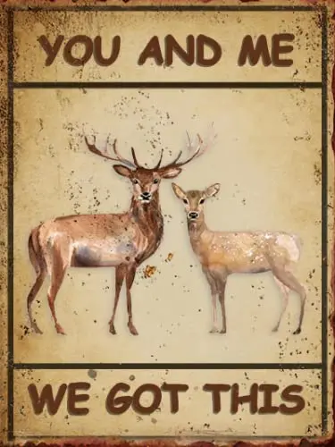 

Metal Sign Retro Deer You and Me We Got This Personalized Couple Poster Wedding Party Wall Decor Home Bar Club Cafe Bedroom Wall