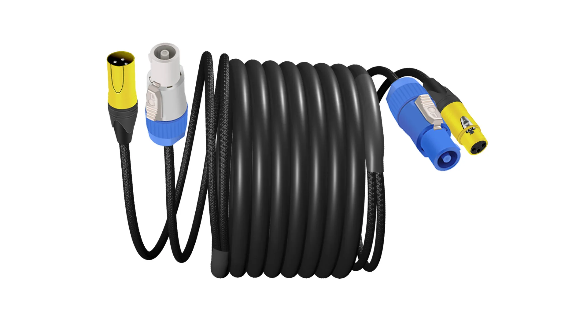 Фото Кабель Powercon XLR аудио-видео комбинированный 1м 1.5м 2м 3м 5м для сценического освещения, Powercon DMX сигнальный комбинированный кабель для акустических систем и вращающихся головок №4