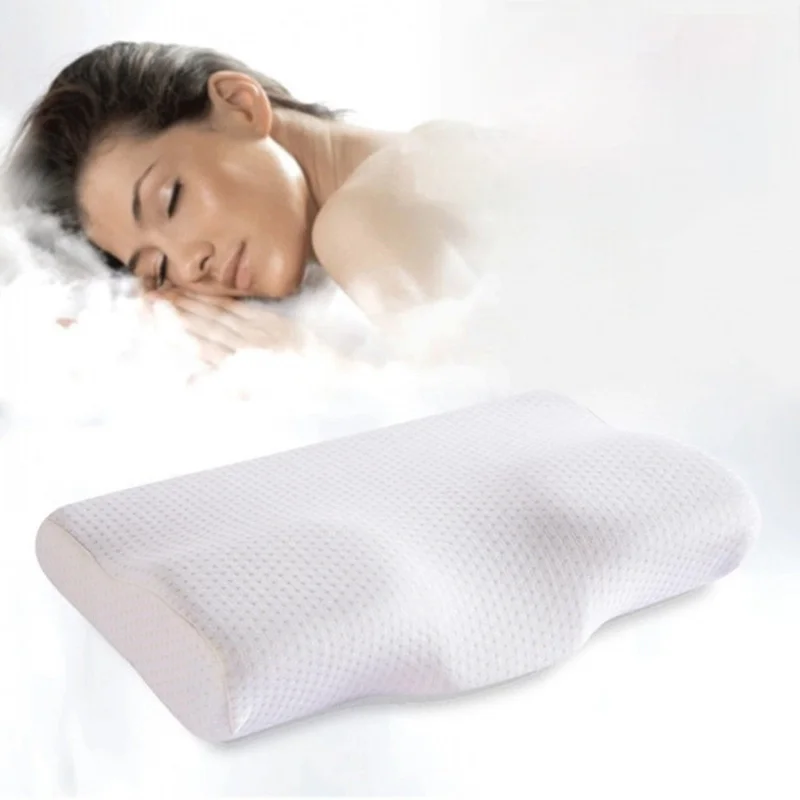

50*30CM Memory Foam Bed Pillow Butterfly Shaped Cervical Pillow Contoured Wedge Bedding Pillows for Sleeping Comfortable Sleep