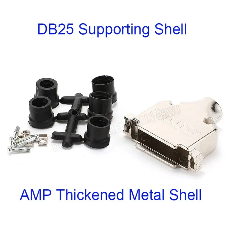 

Мужской комплект металлического корпуса, 2 ряда, 25-контактный разъем последовательного порта