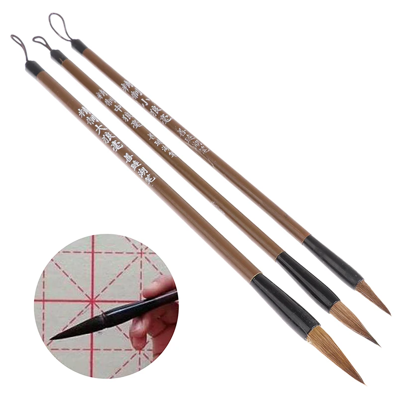 

3PCS Assorted Size Chinese Calligraphy Writing Brush Pens For Students Friends Family Birthday Festival Holiday Gifts