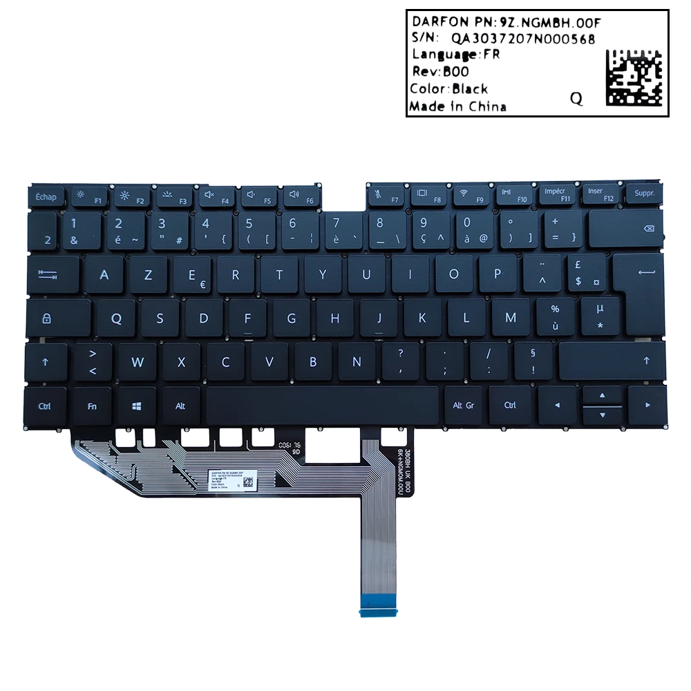 

Belgium AZERTY French keyboard for Huawei Matebook X 2020 EUL-W19P EUL-W19 EUL-W29P W29 NSK-380BH laptop replacement keyboards