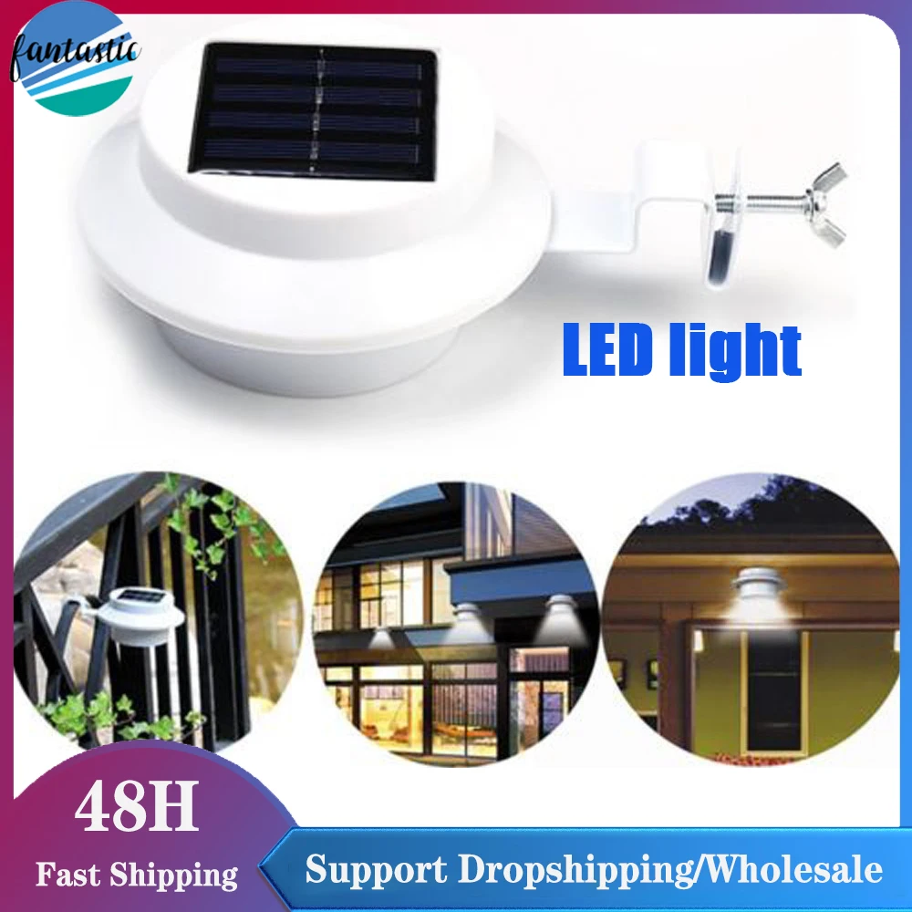 

LED Solar Step Lamp Patio Stair Light Outdoor Garden decor Lights Waterproof Solar Lamp Wall Fence Gutter Yard Roof Security 1PC