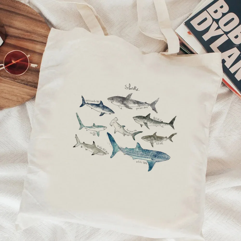 Сумка для покупок в виде Кита Хлопковая сумка Джутовая тканевые сумки